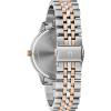 Bulova Men’s Dress Classic Diamond Watch, 3-Hand Date Quartz Watch, Stainless Steel Bracelet, 41mm(Two-Tone Rose/ Burgundy Dial)