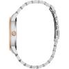 Bulova Men’s Dress Classic Diamond Watch, 3-Hand Date Quartz Watch, Stainless Steel Bracelet, 41mm(Two-Tone Rose/ Burgundy Dial)