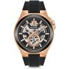 Bulova Men’s Classic Maquina Automatic Open Aperture Watch(Rose Gold/Rubber Strap)