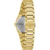 Bulova Ladies Dress Classic 3-Hand Calendar Date Quartz Watch, Stainless Steel Bracelet, Patterned Dial, 28mm(Gold Tone)