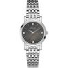 Bulova Ladies’ Classic Stainless Steel 2-Hand Quartz Watch, Black Mother-of-Pearl Dial with Diamond Dial Style: 96P148