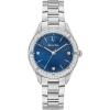 Bulova Ladies’ Classic Sutton Stainless Steel 3-Hand Quartz Watch, Diamond Bezel with Blue Mother-of-Pearl Dial Style: 96R243