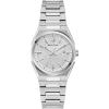 Bulova Ladies Dress Classic 3-Hand Calendar Date Quartz Watch, Stainless Steel Bracelet, Patterned Dial, 28mm(Silver)