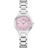 Bulova Ladies Quartz Classic, Stainless Steel Case & Mother-of-Pearl Dial(Silver-Tone & Pink Mother-of-Pearl Dial)