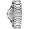 Bulova Men’s Classic Stainless Steel Six-Hand Chronograph Quartz Watch, Black Dial, 43mm Style: 96B336