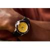 Bulova Men’s Marine Star High Performance Quartz Series C Watch, Black Silicone Strap, Yellow Dial (Style: 96B431)