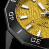 Bulova Men’s Marine Star High Performance Quartz Series C Watch, Black Silicone Strap, Yellow Dial (Style: 96B431)