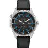 Bulova Marine Star Quartz Mens Watch, Stainless Steel with Black Leather and Silicone Strap, Silver-Tone (Model: 96B337)
