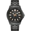 Bulova Men’s Sport Watch, Black Stainless Steel Bracelet, Rose Gold Accents, Luminous Markers Black Dial, 42mm Case Style: 98B438