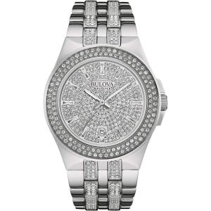 Bulova Men’s Crystals Stainless Steel 3-Hand Quartz Watch Style: 96B235