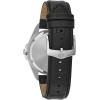 Bulova Men’s Precisionist 3-Hand Calendar Stainless Steel with Black Leather Strap and Blue Dial Style: 96B257