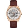 Bulova Men’s Automatic Dress Classic Surveyor Watch, Black Leather Strap, Full Skeleton Dial, 42 Hour Power Reserve, 41mm(Brown Strap/Rose Gold)
