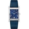 Bulova Men’s Classic Sutton 3-Hand Calendar Quartz Leather Strap, Patterned Dial, Sapphire Crystal, 29 x 41mm(Blue)