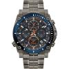 Bulova Men’s Precisionist Gray Ion-Plated Stainless Steel 8-Hand Chronograph with Blue and Orange Accents Style: 98B343