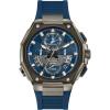 Bulova Men’s Series X High Precision Quartz Chronograph Watch, Sapphire Crystal, Continous Sweeping Secondhand(Grey Ion-Plated/Blue Rubber Strap)