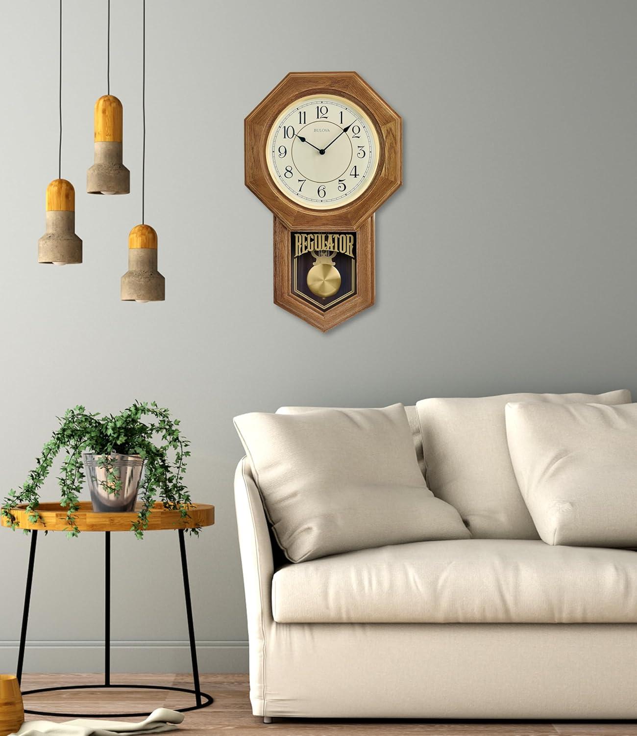 imageBulova Thomaston Golden Mantel Clock Model C3545 Elegant Design GoldTone Finish Quartz Movement Decorative Dial Battery Operated