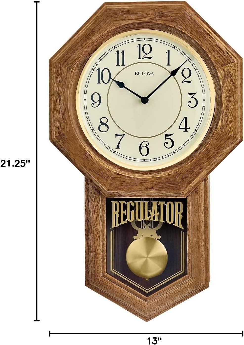 imageBulova Thomaston Golden Mantel Clock Model C3545 Elegant Design GoldTone Finish Quartz Movement Decorative Dial Battery Operated