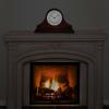 Bulova Chandler Lighted Mantel Clock, Model B1853 | Elegant Design | Illuminated Dial | Quartz Movement | Cherry Wood Finish | Battery Operated