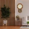 Bulova Thomaston Golden Mantel Clock, Model C3545 | Elegant Design | Gold-Tone Finish | Quartz Movement | Decorative Dial | Battery Operated