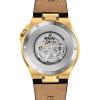 Bulova Maquina Automatic Men’s Leather Strap Watch(Gold Tone)