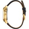 Bulova Maquina Automatic Men’s Leather Strap Watch(Gold Tone)