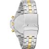 Bulova Men’s Classic Sport Stainless Steel 6-Hand Chronograph Quartz Watch(Two-Tone/Black Dial)