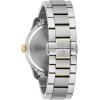 Bulova Men’s Classic Wilton Two Tone Stainless Steel 3-Hand Watch, Silver White Dial, Style:98B391