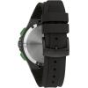 Bulova Men’s Maquina Sport Black Ion-Plated Stainless Steel Case, 6-Hand Chronograph Quartz Watch with Matte Black Silicone Strap, Sapphire Crystal, Black Strap/ Green Accents