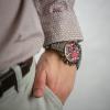 Bulova Men’s Marine Star Chronograph Watch, 43mm(Grey Ion-Plated/ Red Dial)