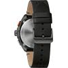 Bulova Men’s Racer Chronograph Watch Black Leather Perforated Strap, Black Dial, Luminous Markers, Orange Accents, Tachymeter 42mm (Style: 98B428)