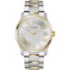 Bulova Men’s Classic Wilton Two Tone Stainless Steel 3-Hand Watch, Silver White Dial, Style:98B391