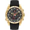 Bulova Precisionist Chronograph Mens Watch, Stainless Steel with Black Nylon Strap, Gold-Tone Model: 97B178