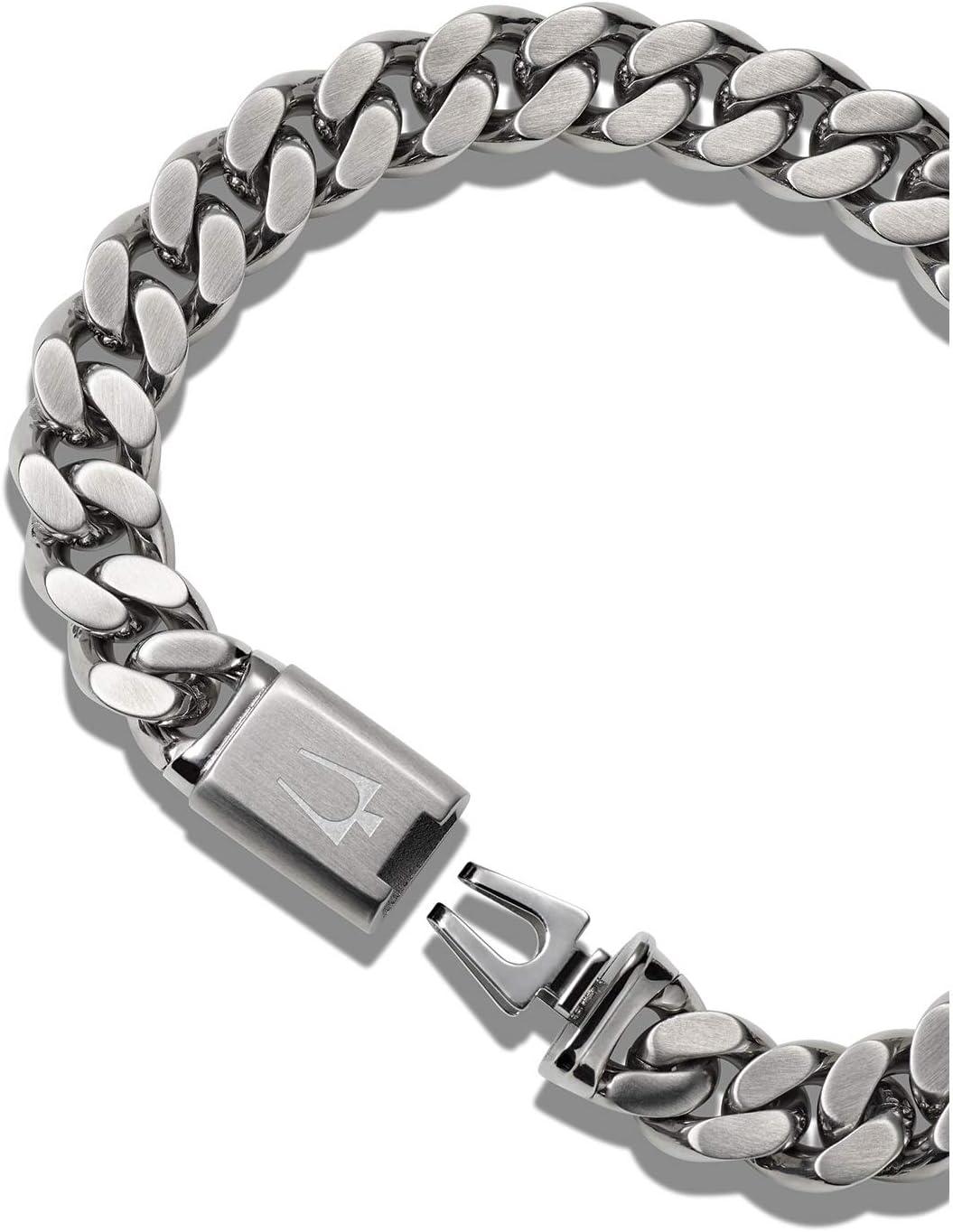 imageMens Classic Stainless Steel Chain Link Bracelet with Clasp ClosureStainless Steel