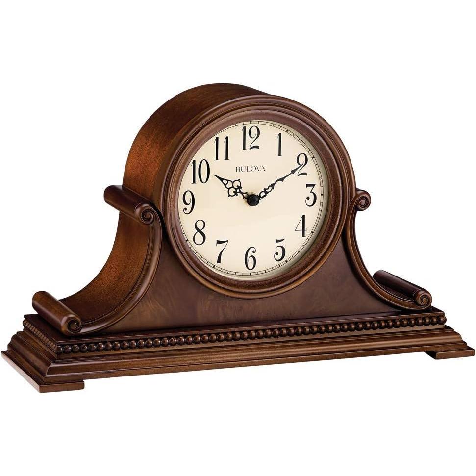 imageBulova B1514 Asheville Mantel Clock Brown CherryClock