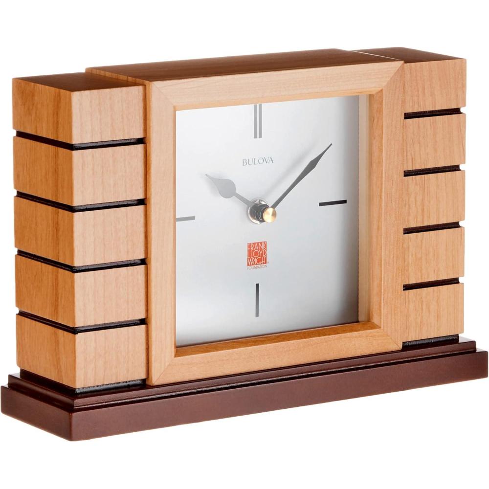 imageBulova Usonian II Frank Lloyd Wright Mantel Clock