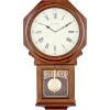 Bulova C3543 Ashford Wall Clock | 25″ Schoolhouse Design | Walnut Finish | Harmonic Triple-Chime Movement | Engraving Plate