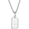 Bulova Jewelry Men’s Icon Crest of Bohemia Black Enamel Sterling Silver Pendant Accented with White Diamonds and Rounded Box Link Chain Necklace, Length 24-26″ Style:BVP1014-WSQ7