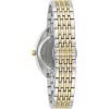 Bulova Ladies’ Classic Diamond Quartz Two-Tone Stainless Steel Watch, Silver Dial Style:98R296