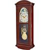Bulova Litchfield Large Regulator Wall Clock, Model C4332 | Classic Pendulum Design | Harmonic Hourly Chime | Brown Cherry Finish