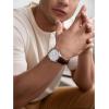Bulova Men’s Classic Sutton 6-Hand Chronograph High Performance Quartz Stainless Steel Case Watch with Brown Leather Strap, Silver-White Dial, 41.5mm Style:96B370