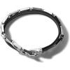 Bulova Mens Classic Wrap Bracelet(Black with Silver-Tone)