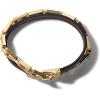 Bulova Mens Classic Wrap Bracelet(Brown with Gold-Tone)