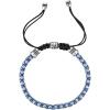 Bulova Men’s Jewelry Polished Gold-Tone Stainless Steel Bracelet, Rounded Box Chain Links Blue Cords, Signature Tuning Fork Logo Style: BVB1089-SLSTNA