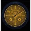 Bulova Tiverton Wall Clock C4885 | 18″ Gloss Royal Blue Metal Frame with LED Backlighting | Silent Sweep Quartz Movement | Battery Operated | Weatherproof Outdoor Décor