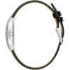 Ladies’ Classic Crystal 3-Hand Quartz Watch, Roman Numeral Markers, Rectangle Case, Curved Mineral Crystal(Black Leather Strap/Stainless)