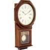 Bulova C3543 Ashford Wall Clock | 25″ Schoolhouse Design | Walnut Finish | Harmonic Triple-Chime Movement | Engraving Plate