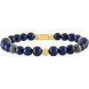 Bulova Jewelry Men’s Classic Beaded Navy Fresh Water Pearls, Sterling Silver Beads accented with Diamonds, and Gold-tone Hexagonal Spheres Bracelet, Length 8.5″ Style:BVB1049-YSSC5FWP