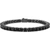 Bulova Jewelry Men’s Classic Black Ruthenium Plated Sterling Silver Tennis Bracelet with 5mm Black Spinel(8.5 inches)