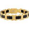 Bulova Men’s Jewelry Icon Stainless Steel and Black Ceramic(Gold Tone)