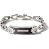 Bulova Mens Precisionist Stainless Steel Tuning Fork Chain Link ID Bracelet(White Diamond)
